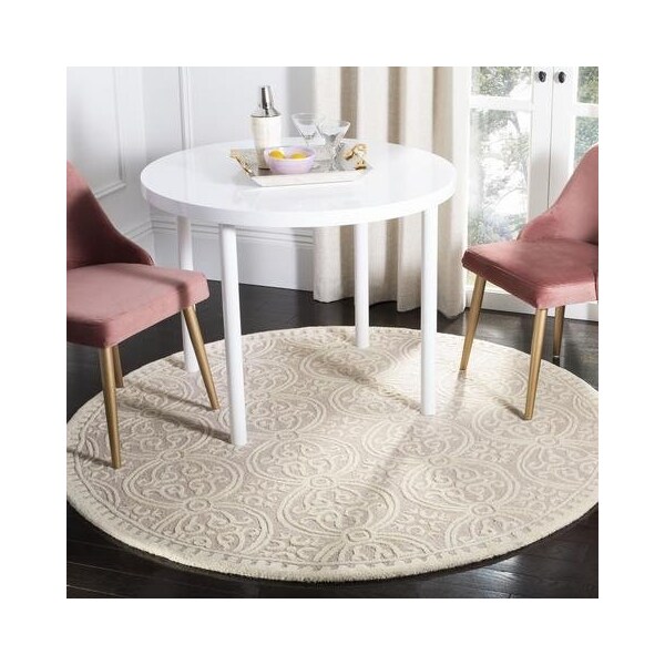 Safavieh 3 x 5 ft. Small Rectangle Transitional Cambridge- Light Pink and Ivory Hand Tufted Rug - CAM123M-3