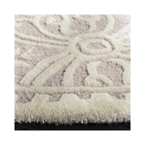 Safavieh 3 x 5 ft. Small Rectangle Transitional Cambridge- Light Pink and Ivory Hand Tufted Rug - CAM123M-3