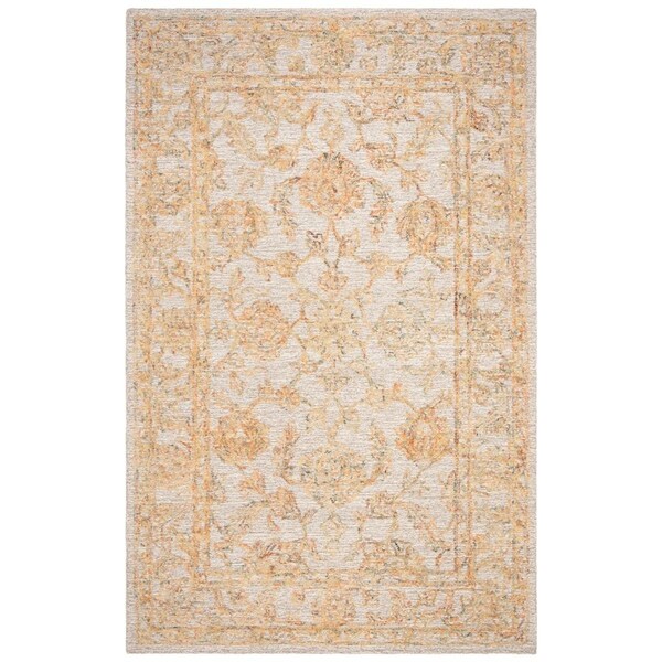 Safavieh Abstract Hand Tufted Medium Rectangle Area RugBeige & Gold 5 x 8 ft. - ABT477A-5