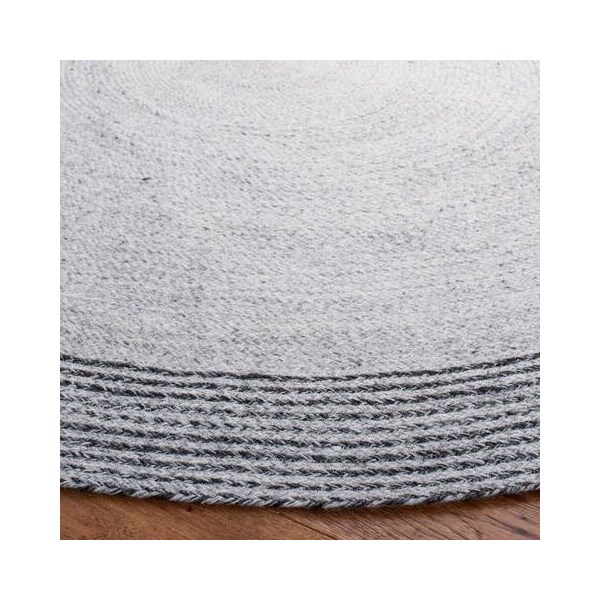 Safavieh 3 x 3 ft. Cape Cod Round Area Rug, Grey & Charcoal - CAP223H-3R