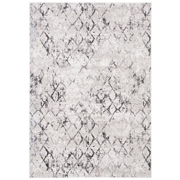 Safavieh 3 x 5 ft. Amelia Rectangle Power Loomed Area RugGrey & Light Grey - ALA783F-3