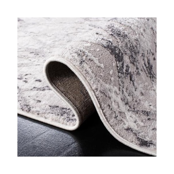 Safavieh 3 x 5 ft. Amelia Rectangle Power Loomed Area RugGrey & Light Grey - ALA783F-3