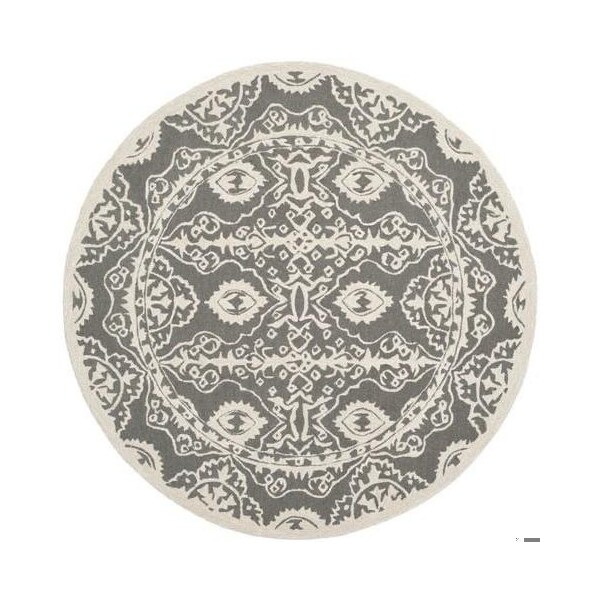 Safavieh 4 x 6 ft. Bella Hand Tufted Small Rectangle Area RugDark Grey & Ivory - BEL134C-4