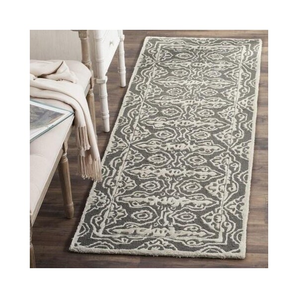 Safavieh 4 x 6 ft. Bella Hand Tufted Small Rectangle Area RugDark Grey & Ivory - BEL134C-4