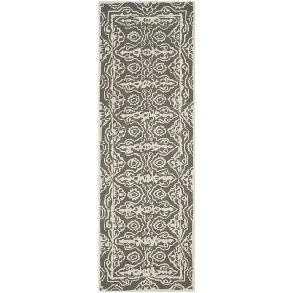 Safavieh 4 x 6 ft. Bella Hand Tufted Small Rectangle Area RugDark Grey & Ivory - BEL134C-4