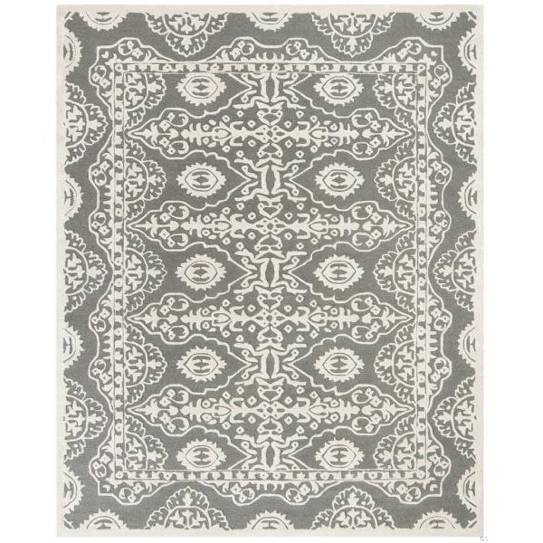 Safavieh 4 x 6 ft. Bella Hand Tufted Small Rectangle Area RugDark Grey & Ivory - BEL134C-4