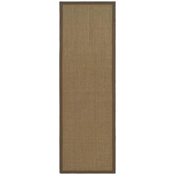 Safavieh Natural Fiber Power Loomed Runner Rug- Brown - Brown- 2 ft. 6 in. x 4 ft. - NF441C-24