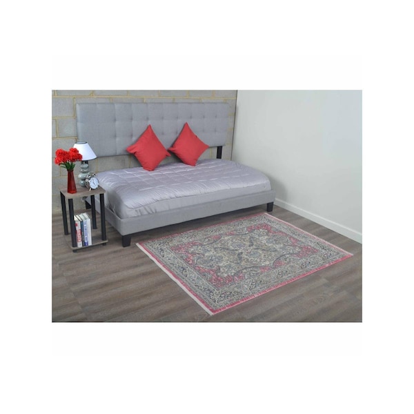 Jensendistributionservices 2 ft. x 3 ft. 10 in. Machine Woven Crossweave Polyester Oriental Rectangle Area Rug, Multi Color - MI1624517