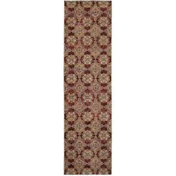 Oriental Weavers 2 x 12 ft. 6 in. Andorra Area Rug, Red and Gold - A6883A076365ST
