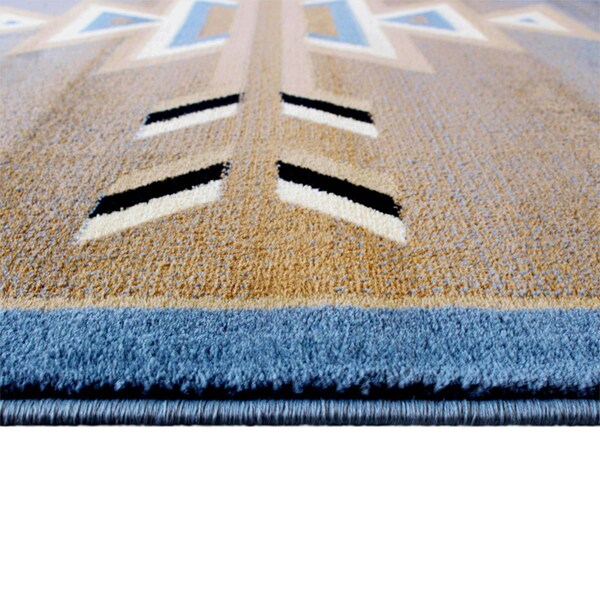 Flash Furniture Blue 2 x 7 Southwestern Style Patterned Area Rug - OKR-RG1113-27-BL-GG