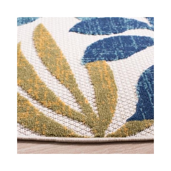 Safavieh 8 x 10 ft. Cabana 800 Power-Loomed Rectangle Rug Creme & Red - CBN814A-8