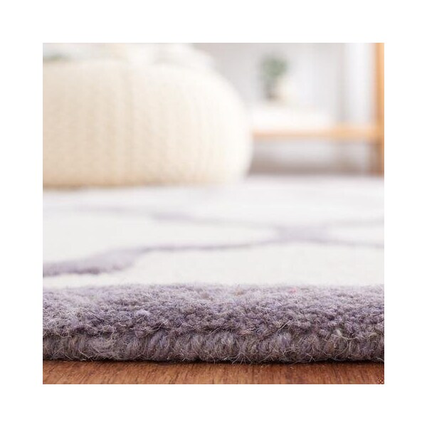 Safavieh Cambridge Hand Tufted Accent RugIvory & Silver 2 ft.-6 in. x 4 ft. - CAM134Y-24
