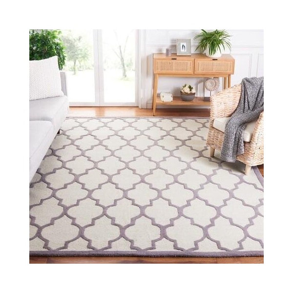 Safavieh Cambridge Hand Tufted Accent RugIvory & Silver 2 ft.-6 in. x 4 ft. - CAM134Y-24