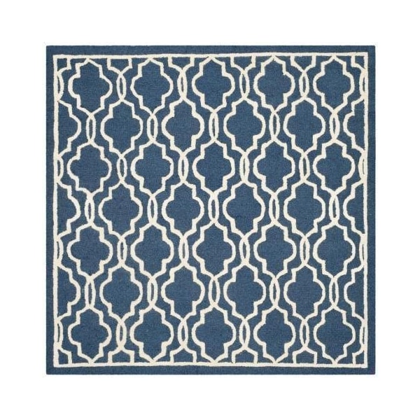 Safavieh Cambridge Hand Tufted Runner Rug- Navy - Ivory- 2 ft. 6 in. x 6 ft. - CAM131G-26