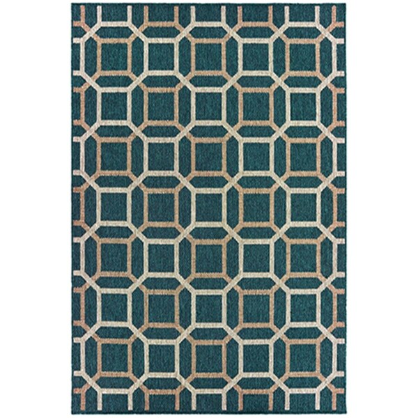 Oriental Weavers 3 ft. 3 in. x 5 ft. Latitude Rectangle Rug Blue - L806B3100152ST