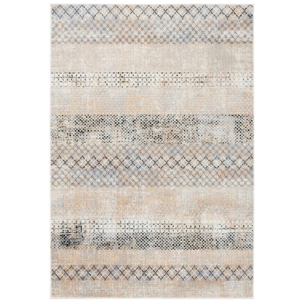 Safavieh 9 x 12 ft. Amelia 700 Contemporary Rectangle Power Loomed Rug - Gray & Gold - ALA761H-9