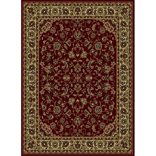 Radici Usa Inc Radici 953-1311-BURGUNDY Castello Rectangular Burgundy Traditional Italy Area Rug; 5 ft. 5 in. W x 7 ft. 7 in. H - 953/1311/BURGUNDY
