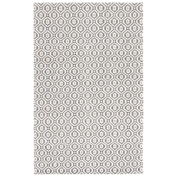 Safavieh 3 x 5 ft. Marbella Contemporary Hand Woven Rectangle Rug Black & Ivory - MRB325Z-3