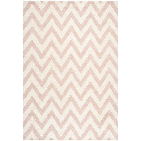 Safavieh Cambridge Hand Tufted Runner Rug- Light Pink - Ivory- 2 ft. 6 in. x 8 ft. - CAM139M-28