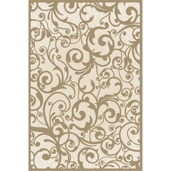 Auric 1845-0030-IVORY Pisa Rectangular Ivory Contemporary Turkey Area Rug- 3 ft. 3 in. W x 4 ft. 11 in. H - AU3180543