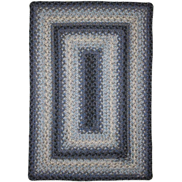 Homespice Decor 10 x 10 in. Juniper Ultra Durable Braided Rugs, Blue - 621221