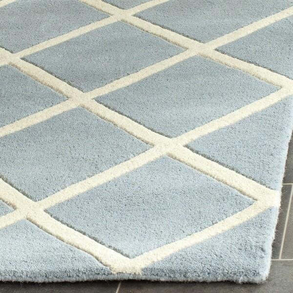 Safavieh Chatham Hand Tufted Accent Rug- Blue - Ivory- 2 x 3 ft. - CHT720B-2