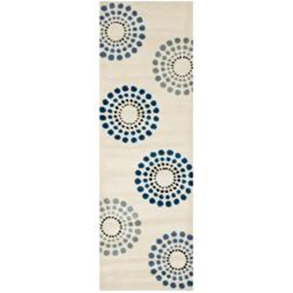Safavieh 2 ft. 6 in. x 8 ft. Runner Contemporary Soho Ivory and Multicolor Hand Tufted Rug - SOH788A-28