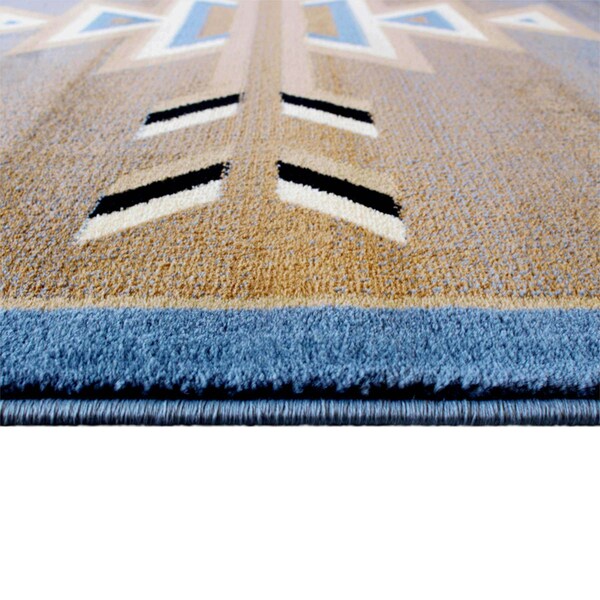 Flash Furniture Blue 4 x 5 Southwestern Style Patterned Area Rug - OKR-RG1113-45-BL-GG