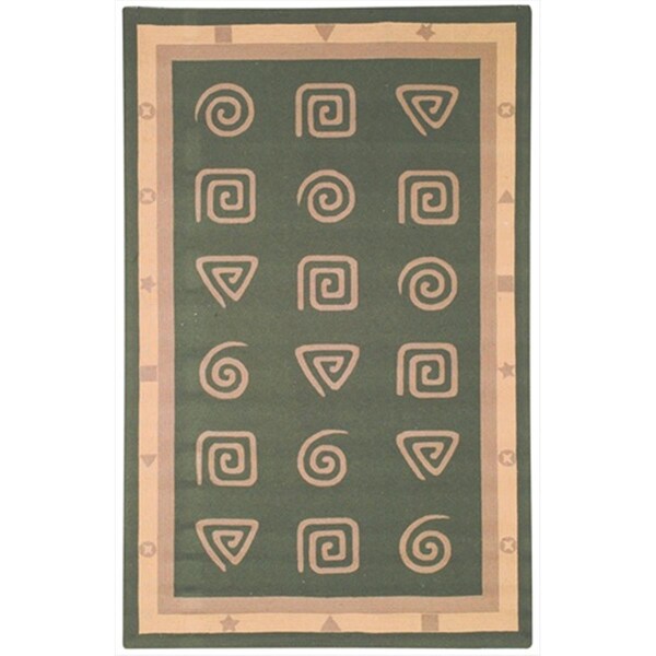 Safavieh 2 ft. - 6 in. x 8 ft. Runner- Transitional Chelsea Green Hand Hooked Rug - HK211D-28