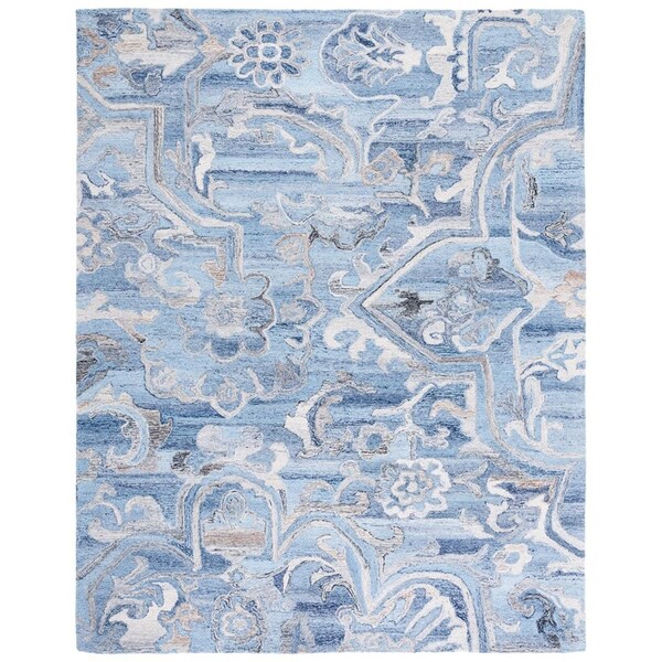 Safavieh 6 x 9 ft. Marquee Hand Tufted Rectangle Area Rug, Blue & Grey - MRQ116M-6