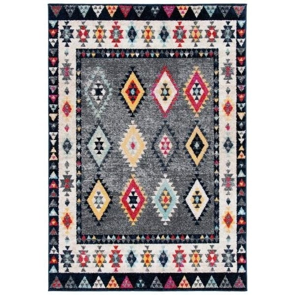 Safavieh Adirondack Global Rectangular Area RugGrey & Ivory 3 x 5 ft. - ADR270F-3