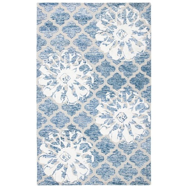 Safavieh 8 x 10 ft. Glamour Rectangle Area RugNavy & Ivory - GLM662N-8