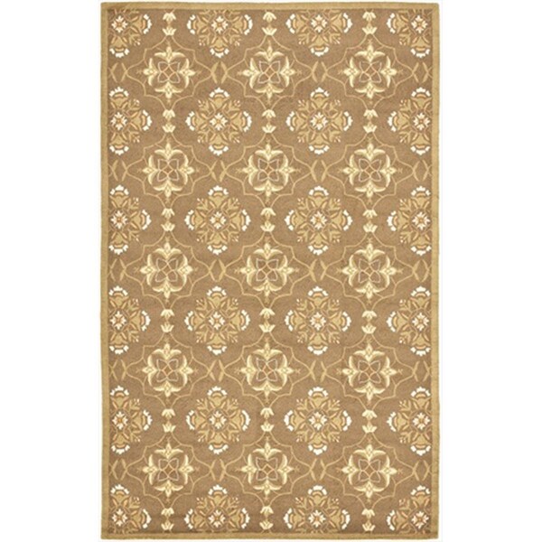 Safavieh 2 ft. 6 in. x 6 ft. Runner Transitional Chelsea Brown and Green Hand Hooked Rug - HK376C-26