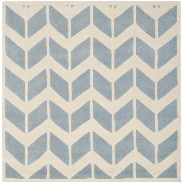 Safavieh Chatham Hand Tufted Rectangle Rug- Blue - Ivory- 2 ft. 6 in. x 4 ft. - CHT746B-24