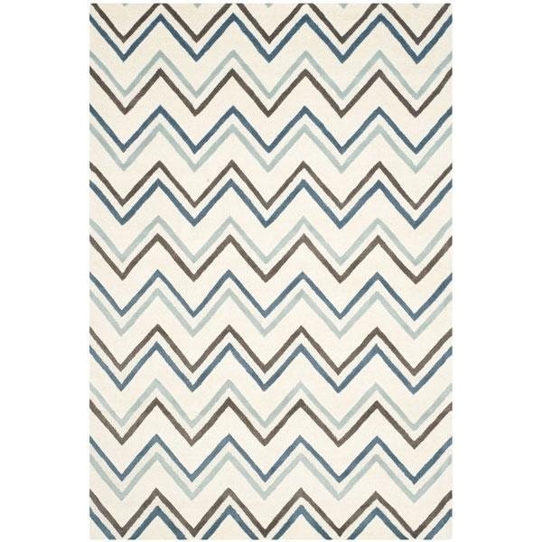 Safavieh Cambridge Hand Tufted Runner Rug- IVORY - BLUE- 2 ft. 6 in. x 8 ft. - CAM581A-28