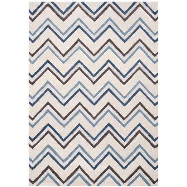 Safavieh Cambridge Hand Tufted Runner Rug- IVORY - BLUE- 2 ft. 6 in. x 8 ft. - CAM581A-28