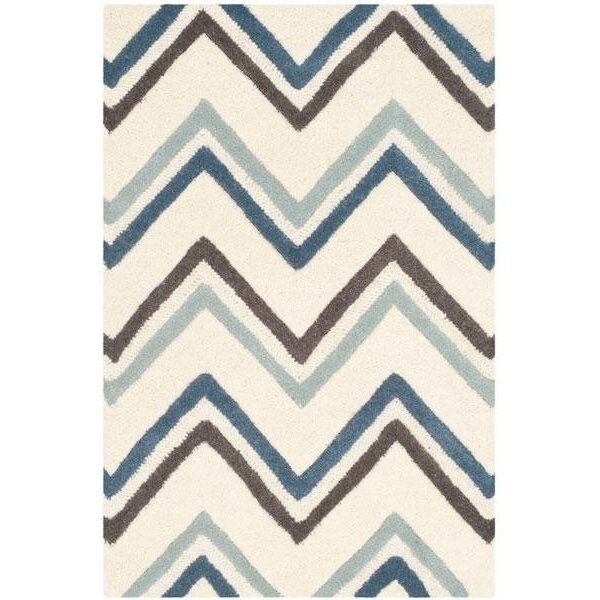 Safavieh Cambridge Hand Tufted Runner Rug- IVORY - BLUE- 2 ft. 6 in. x 8 ft. - CAM581A-28