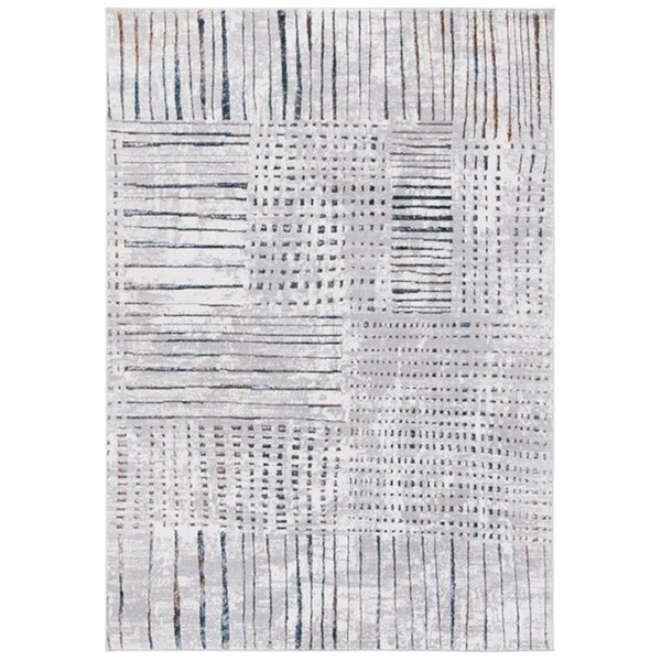 Safavieh 8 x 10 ft. Sonoma Contemporary Rectangle Power Loomed Rug Gray & Ivory - SON393F-8