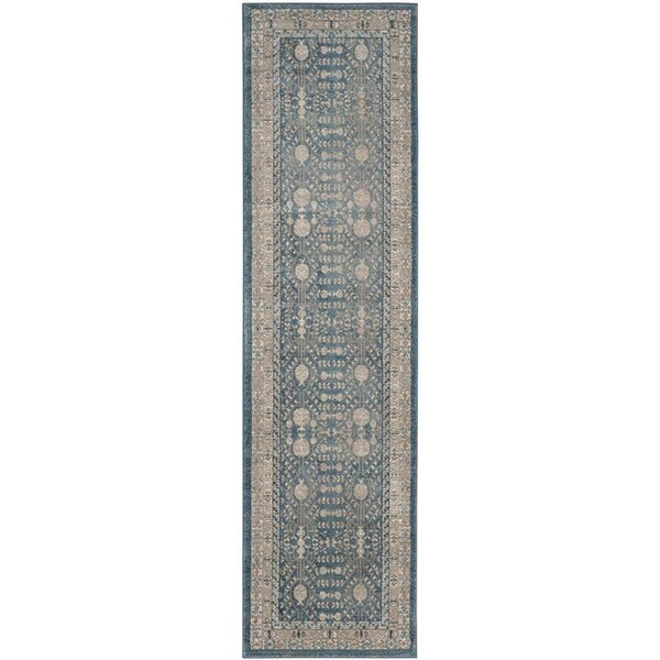 Safavieh Sofia Power Loomed Runner RugsBlue & Beige 2 ft. 2 in. x 10 ft. - SOF376C-210