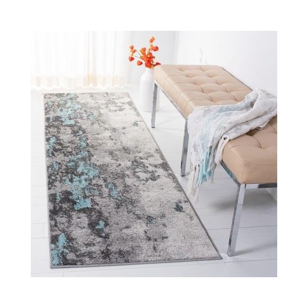 Safavieh Rectangular Adirondack Contemporary Area Rug, Turquoise & Grey - 4 x 6 ft. - ADR134K-4