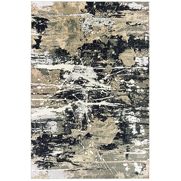 Configuracion 7 ft. 10 in. x 10 ft. 10 in. Bowen 109E2 Indoor Rectangle Area Rug, Black - CO2115626