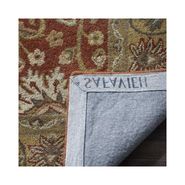 Safavieh 4 ft. x 6 ft. Small Rectangle Traditional Antiquities Rust and Gold Hand Tufted Rug - AT249C-4