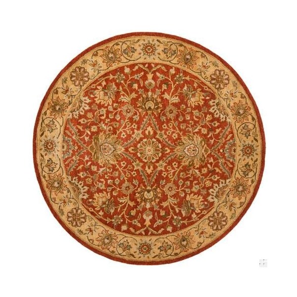 Safavieh 4 ft. x 6 ft. Small Rectangle Traditional Antiquities Rust and Gold Hand Tufted Rug - AT249C-4