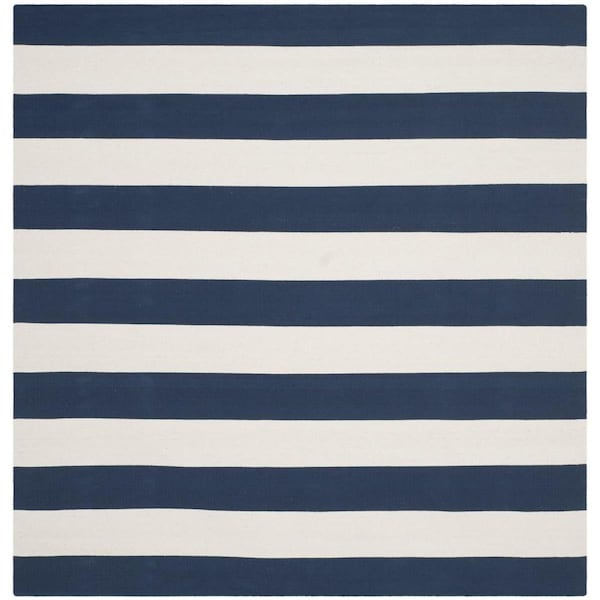 Safavieh Montauk Square Hand Woven Rug, Navy and Ivory - 6 x 6 ft. - MTK712H-6SQ