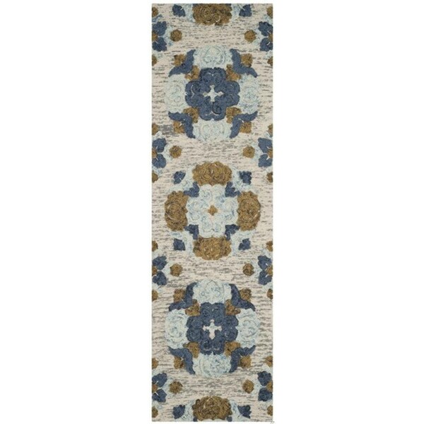 Safavieh Blossom Hand Tufted Runner Rug, Beige and Multicolor - 2 ft.-3 in. x 8 ft. - BLM403A-28