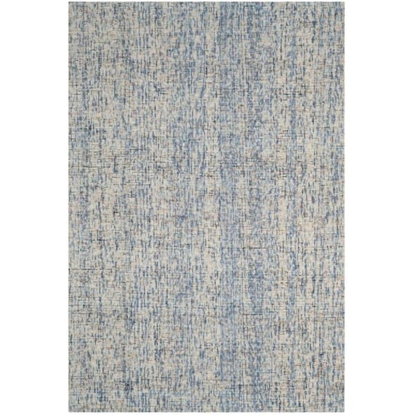 Safavieh 10 x 14 ft. Abstract Hand Tufted Rectangle Area Rug, Dark Blue & Rust - ABT468C-10