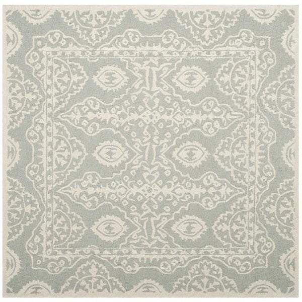Safavieh 5 x 5 ft. Bella Hand Tufted Round Area RugGrey & Ivory - BEL134B-5R