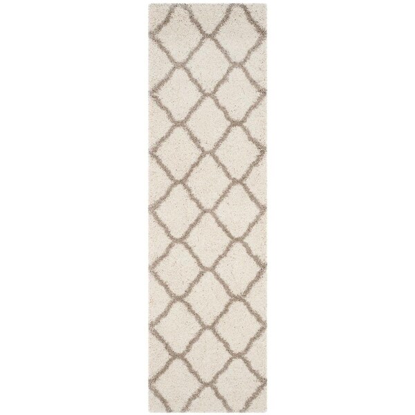 Safavieh Hudson Shag Power Loomed Runner RugIvory & Beige 2 ft. 3 in. x 12 ft. - SGH283D-212