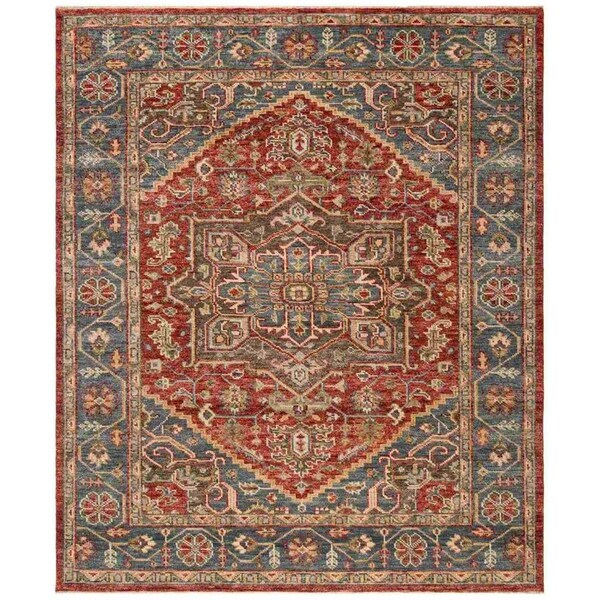 Safavieh Samarkand 100 Rectangle Area RugRed & Blue 9 x 12 ft. - SRK121Q-9