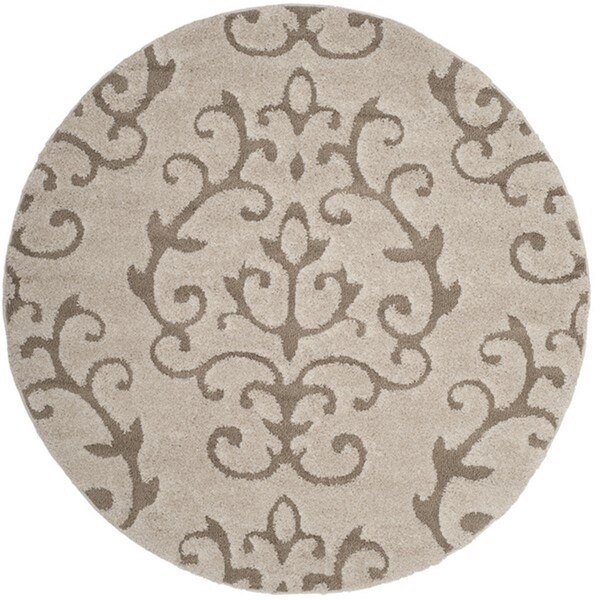 Safavieh 6 ft.7 in. x 6 ft.7 in. Power Loomed Round Shag RugCream & Beige - SG470-1113-7R